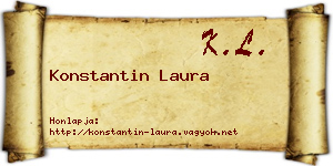 Konstantin Laura névjegykártya